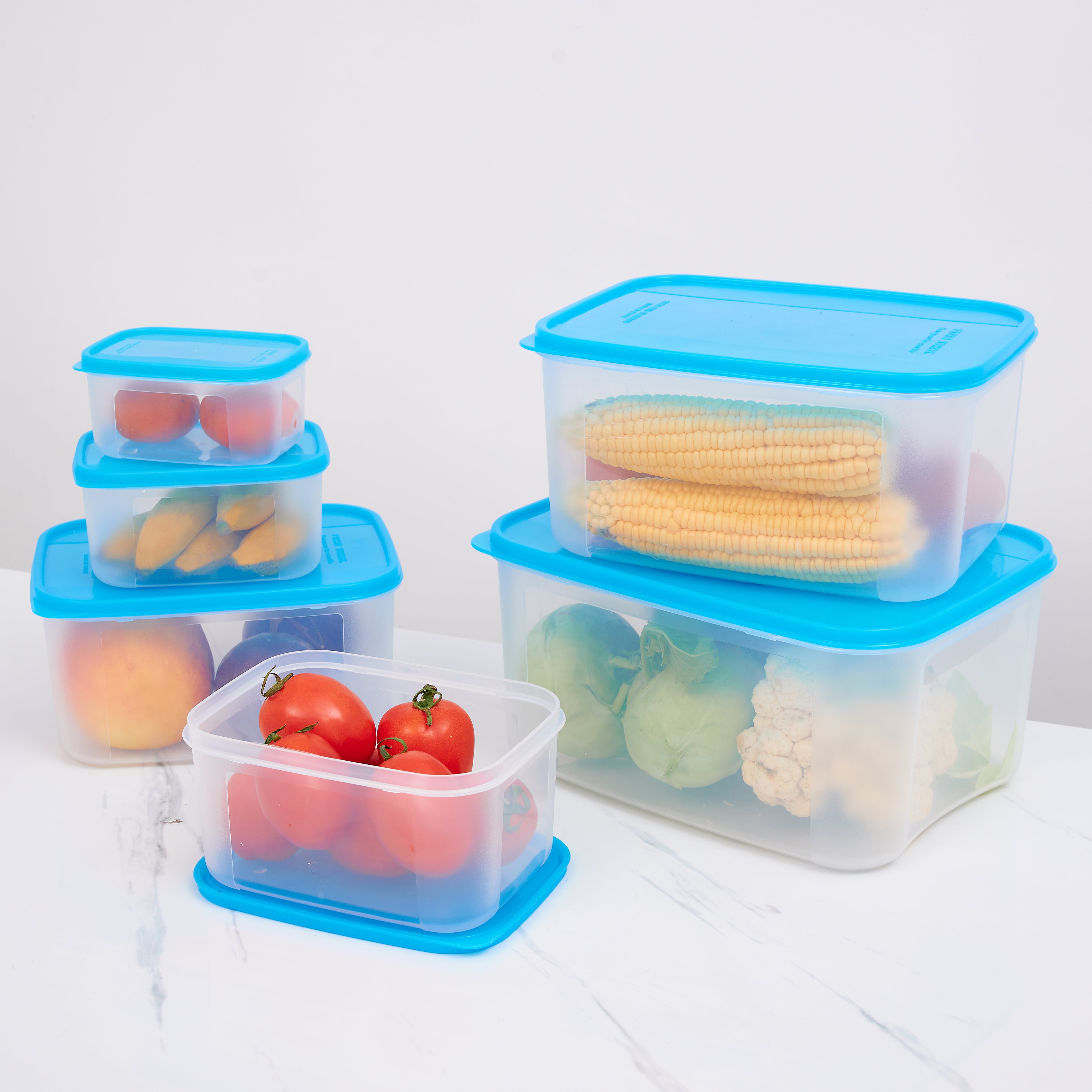 Bộ 6 hộp bảo quản thực phẩm chữ nhật cao (500+800+1500ml+3000ml+5000ml+8000ml) - DK8425