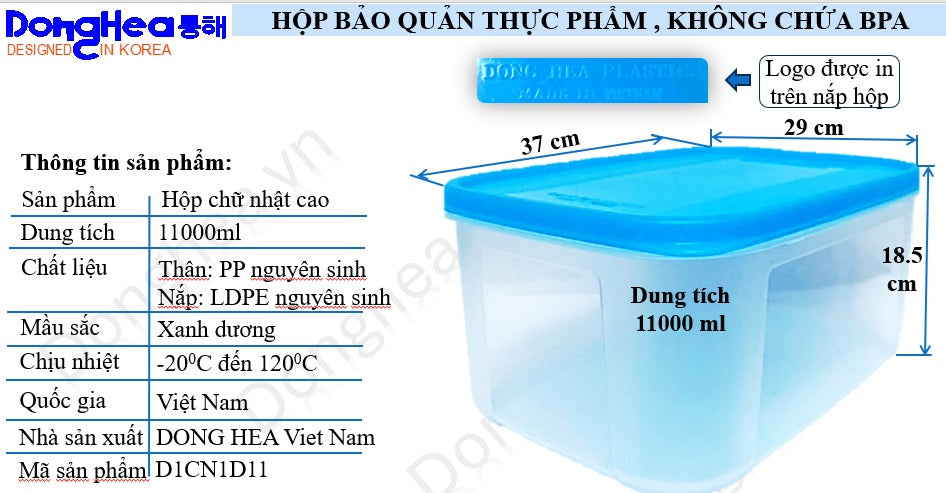 Bộ 3 hộp đựng thực phẩm lớn cao cấp ( 11000+15000+20000)ml