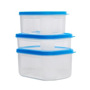 Bộ 3 hộp bảo quản thực phẩm chữ nhật đa năng 2 cao (500+800) + 1 vưa 500ml