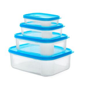 Bộ 4 hộp bảo quản thực phẩm chữ nhật vừa (240+500+900+2000ml) - DK8437