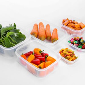 Bộ 6 hộp bảo quản thực phẩm chữ nhật gồm 5 vừa (240+500 + 900 +2000 + 3500ml) + thấp 1500m - DK8441