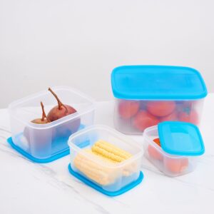 Bộ 4 hộp bảo quản thực phẩm chữ nhật cao (500+800+1500ml+3000ml) - DK8424