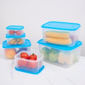 Bộ 6 hộp bảo quản thực phẩm chữ nhật cao (500+800+1500ml+3000ml+5000ml+8000ml) - DK8425