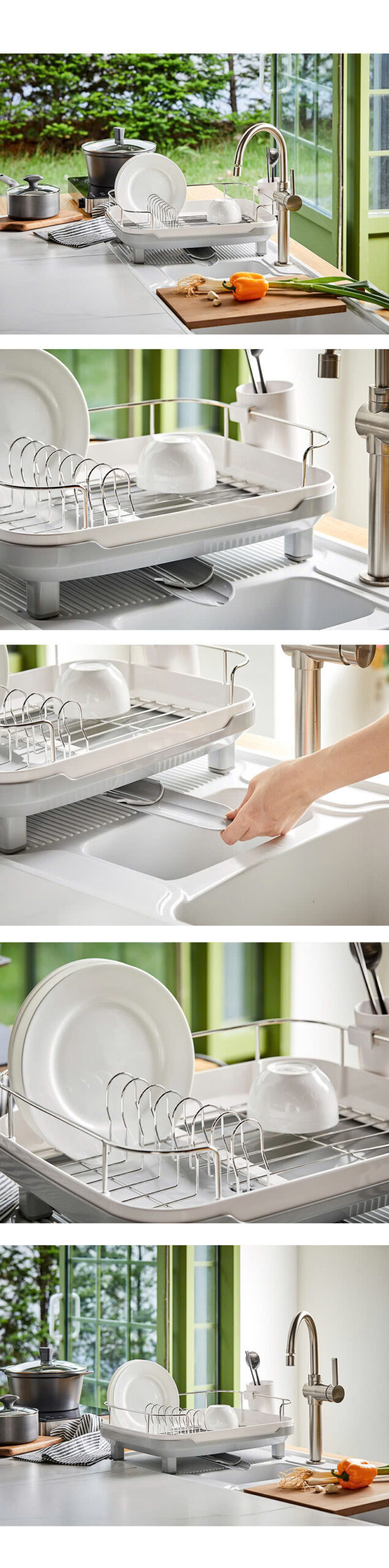 Kệ úp bát đĩa 1 tầng inox 304 cao cấp Dong Hea - Ảnh 4